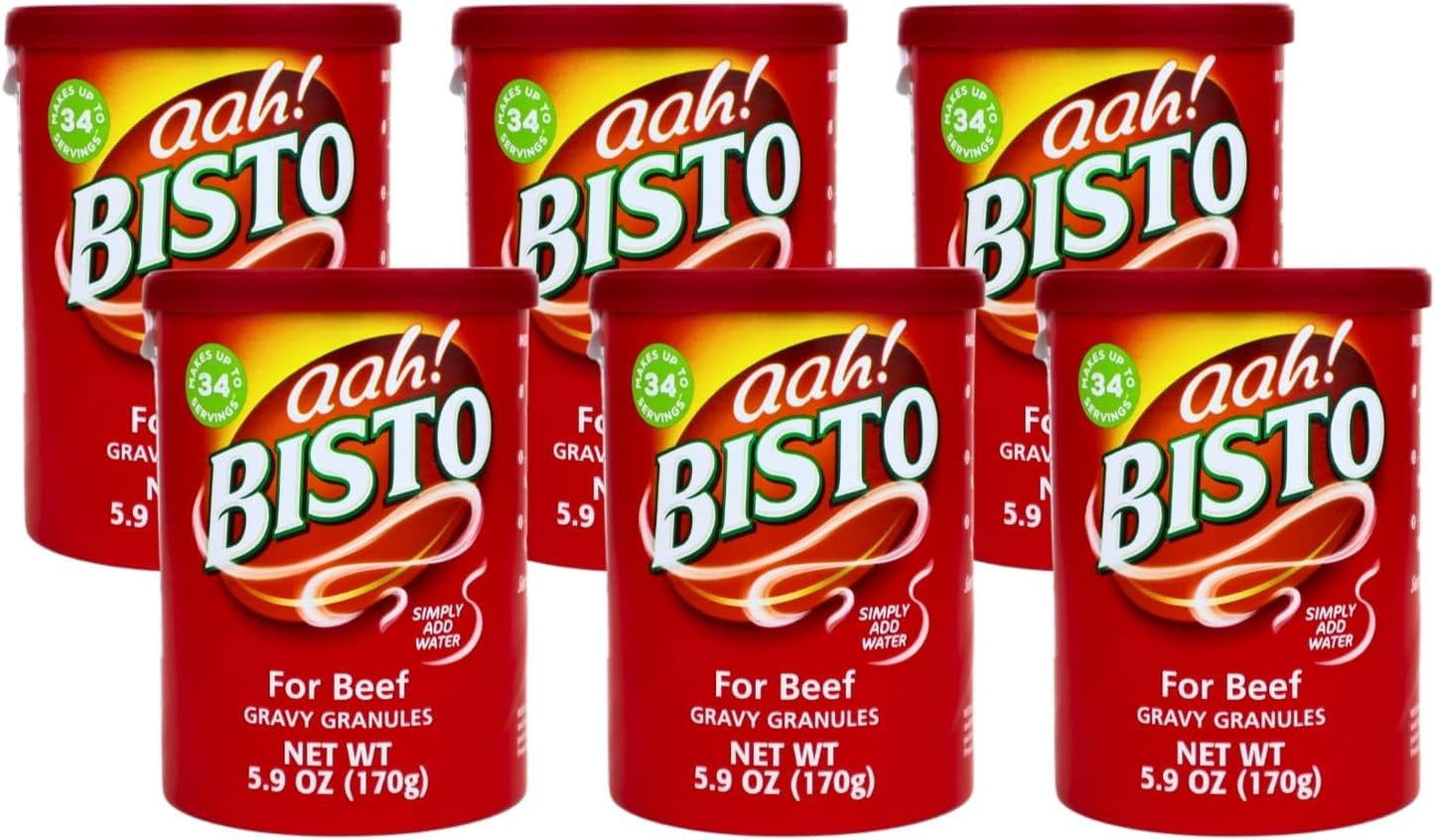 Bisto Gravy Granules  5.9 Ounce - Rich and Savory Gravy Mix for Delicious Home-Cooked Meals  Perfect for Roasts  Mashed Potatoes  and Comfort Food Favorites (Pack of 6)