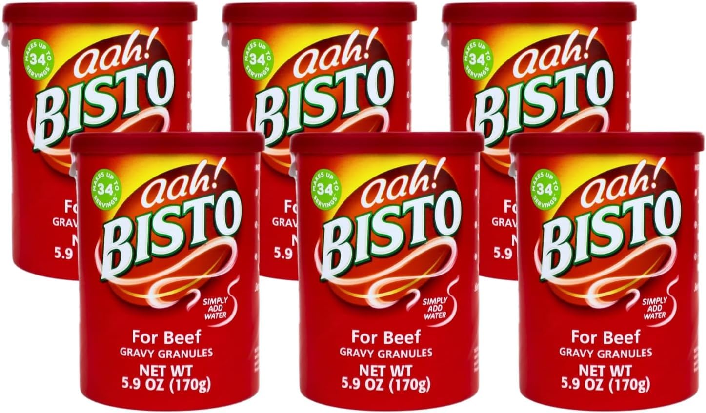 Bisto Gravy Granules  5.9 Ounce - Rich and Savory Gravy Mix for Delicious Home-Cooked Meals  Perfect for Roasts  Mashed Potatoes  and Comfort Food Favorites (Pack of 6)