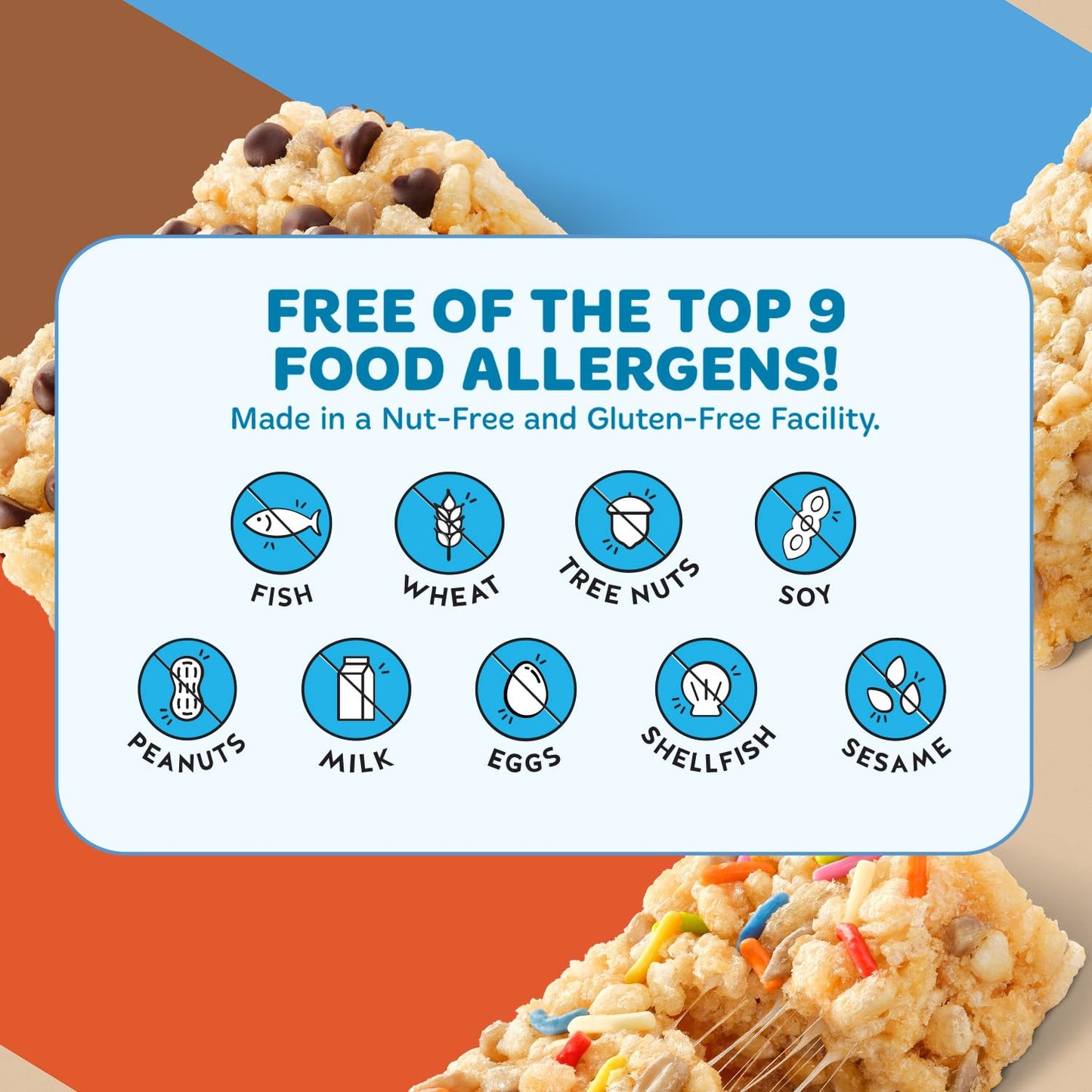Blakes Seed Based Crispy Treats - Chocolate Chip (24 Count), Nut Free, Gluten Free, Dairy Free & Vegan, Healthy Snacks for Kids