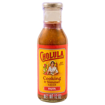 Cholula Cooking & Simmer Sauce, Fajita, Medium Heat, For Chicken, Steak, Shrimp & Veggie Fajitas, 12 fl oz
