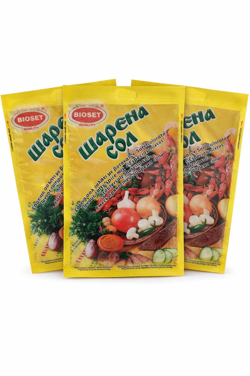 Colorful Salt Sharena Sol Seasoning from Bulgaria 3 pack x 40 gram