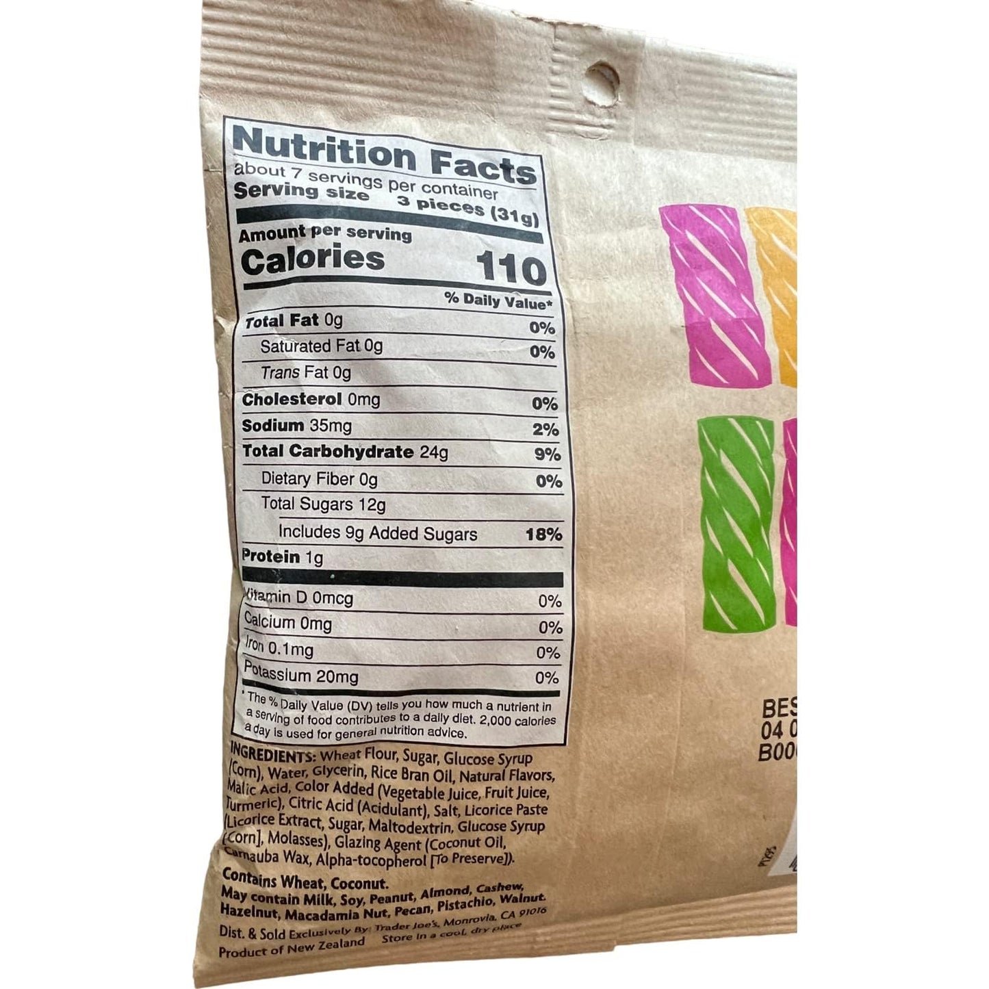 Trader Joe's Soft Licorice Twists - Raspberry, Mango & Green Apple, 8 oz