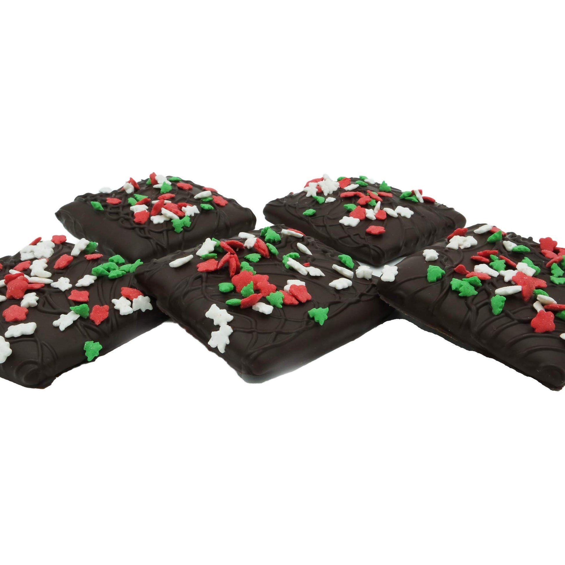 Philadelphia Candies Christmas Happy Holidays Gift  Dark Chocolate Covered Graham Breakers  6 Ounce