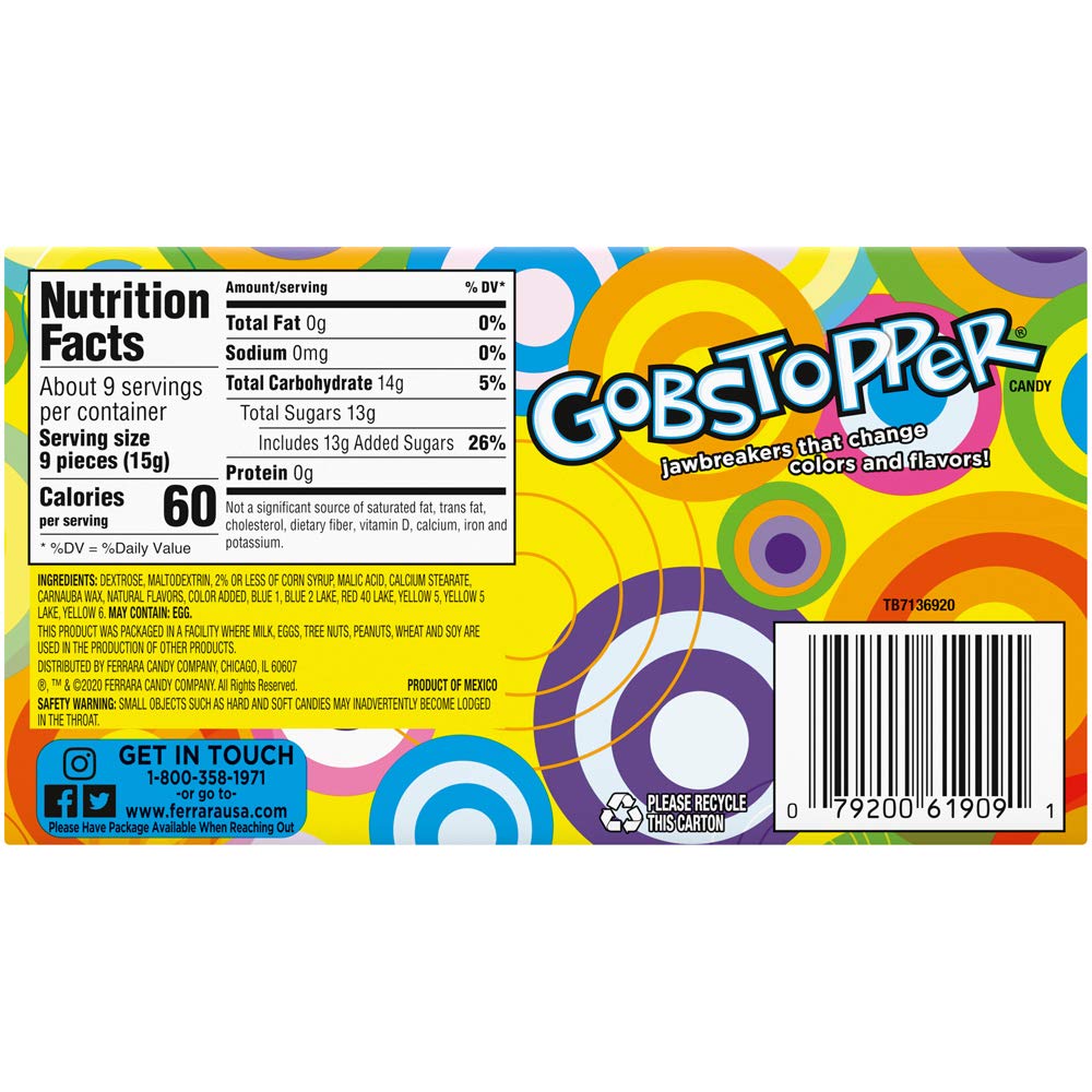Wonka Everlasting Gobstopper Theatre Box, 5 Ounce (Pack Of 2)