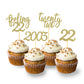 24pcs Feeling 22 Cupcake Toppers, Twenty Two Birthday Cake Decorations, Cheer to 22 Years Old Theme Party Decoration Supplies (G