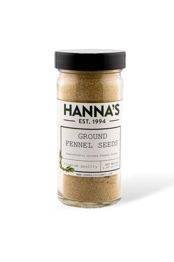 Hanna's Fennel Seed Ground, Premium Quality, 4 fl oz Glass Jar