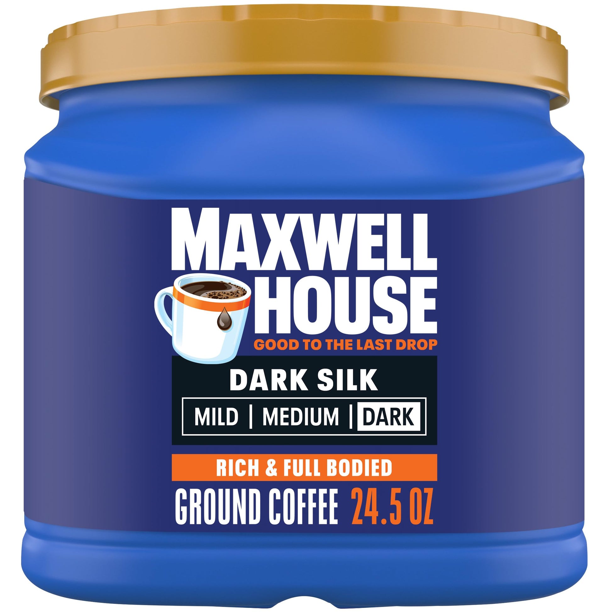 Maxwell House Dark Silk Ground Coffee (24.5 oz Canister)
