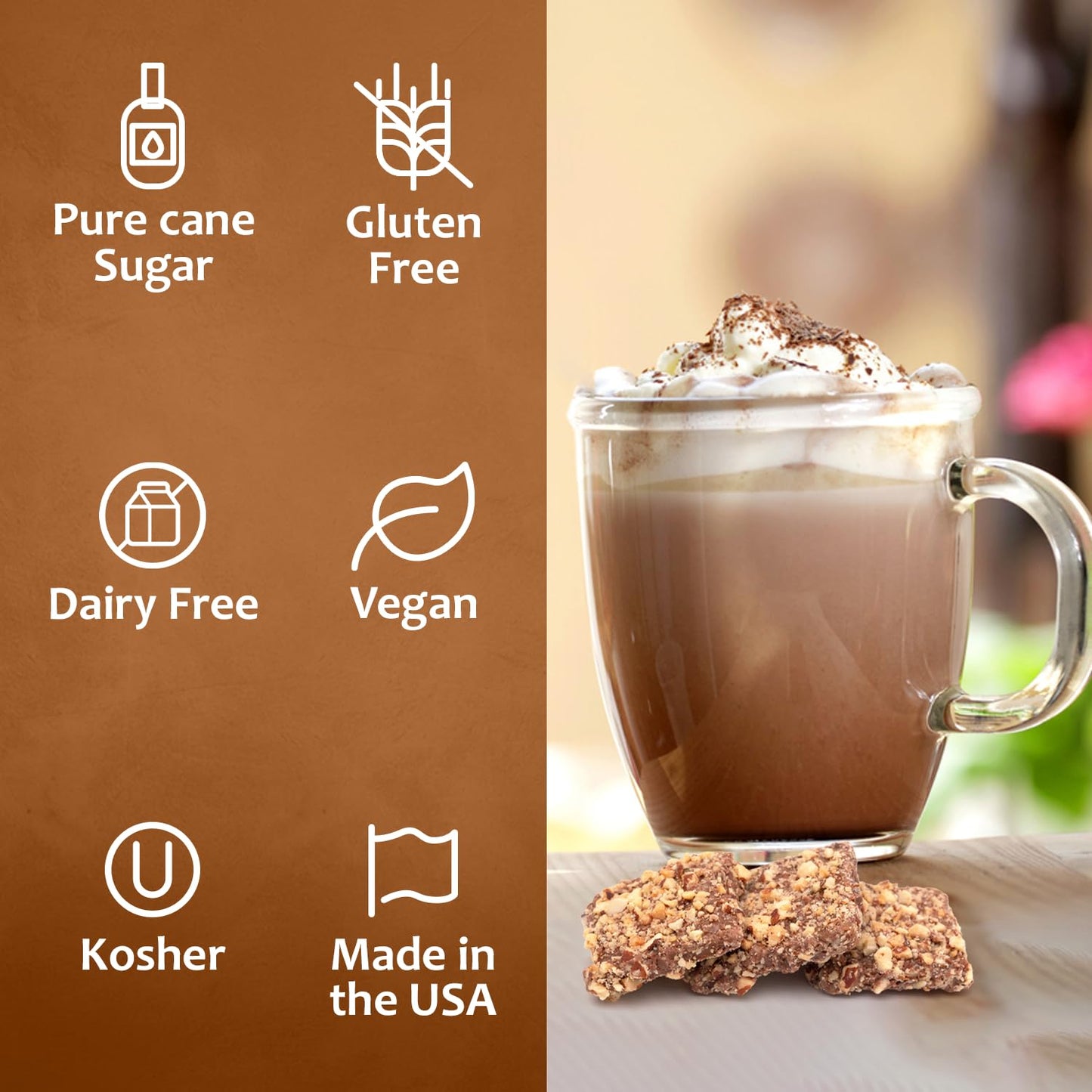 Syruvia English Toffee Coffee Syrup - 25.4 Fl Oz Premium Coffee Flavoring Syrup - Kosher Coffee Syrups, Gluten Free, No Coloring