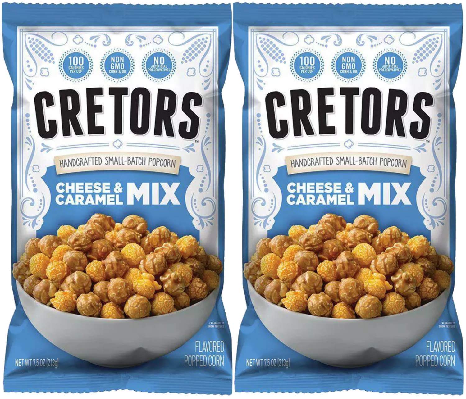 G.H. Cretors The Mix Popped Caramel & Real Cheddar Cheese Pop Corn, 7.5 Ounce (Pack Of 2)