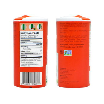 A. Vogel Herbamare Seasoned Spicy Sea Salt - USDA Organic - Seasoning Salt Infused w/ 12 Herbs - 33% Less Sodium - Non-GMO -Glut