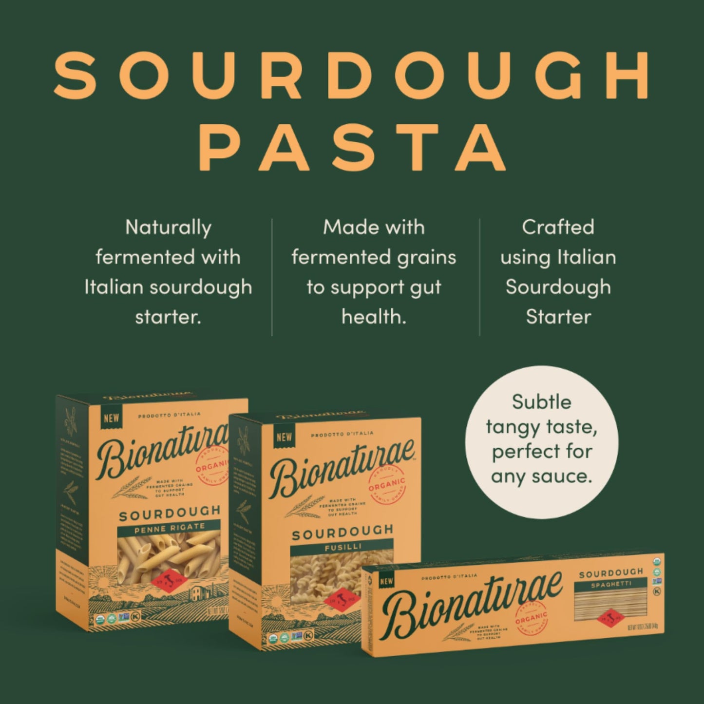 Bionaturae Sourdough Organic Fusilli Pasta - Italian Pasta Noodles, Spiral Pasta, Spiral Noodles, Fusilli Pasta Noodles, Corkscr