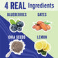 Chia Smash Blueberry Fruit Jam - Low-Calorie, Keto-Friendly, No Sugar Added - 2 Jars