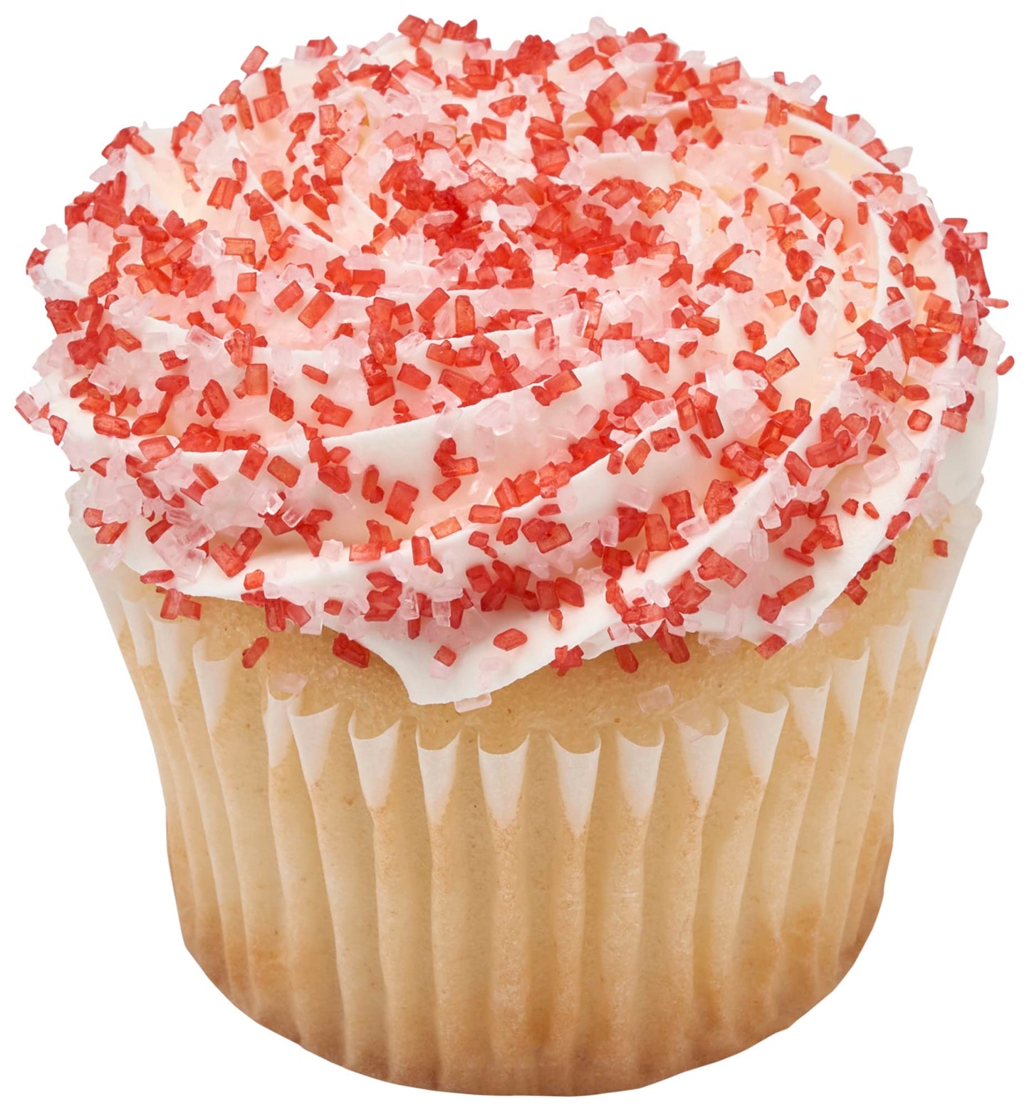 DECOPAC Red and White Peppermint Crystals, Festive Candy Sprinkles, 33oz, Fancy Sprinkles in Handheld Container, Edible Christma