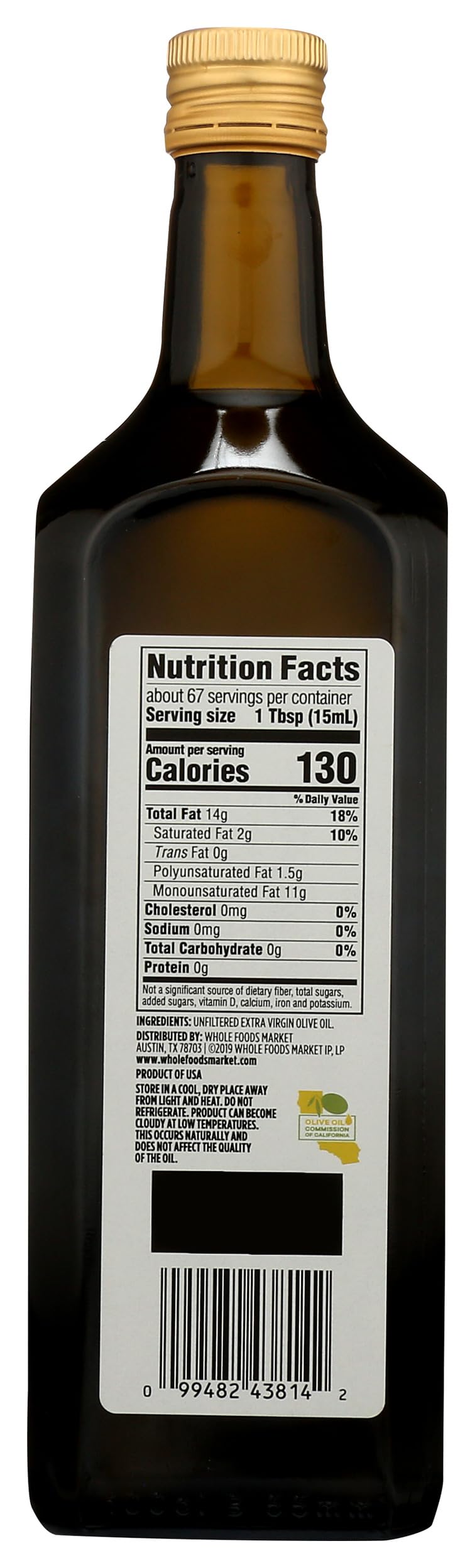 365 by Whole Foods Market Unfiltered Extra Virgin Olive Oil, 33.8 Fl Oz