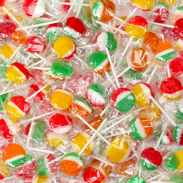 Flat Lollipops Bulk - 10 Lb - Assorted Flavors With Bright 3-Color - Classic Candy For Kids Birthday Parties, School Events, Cam