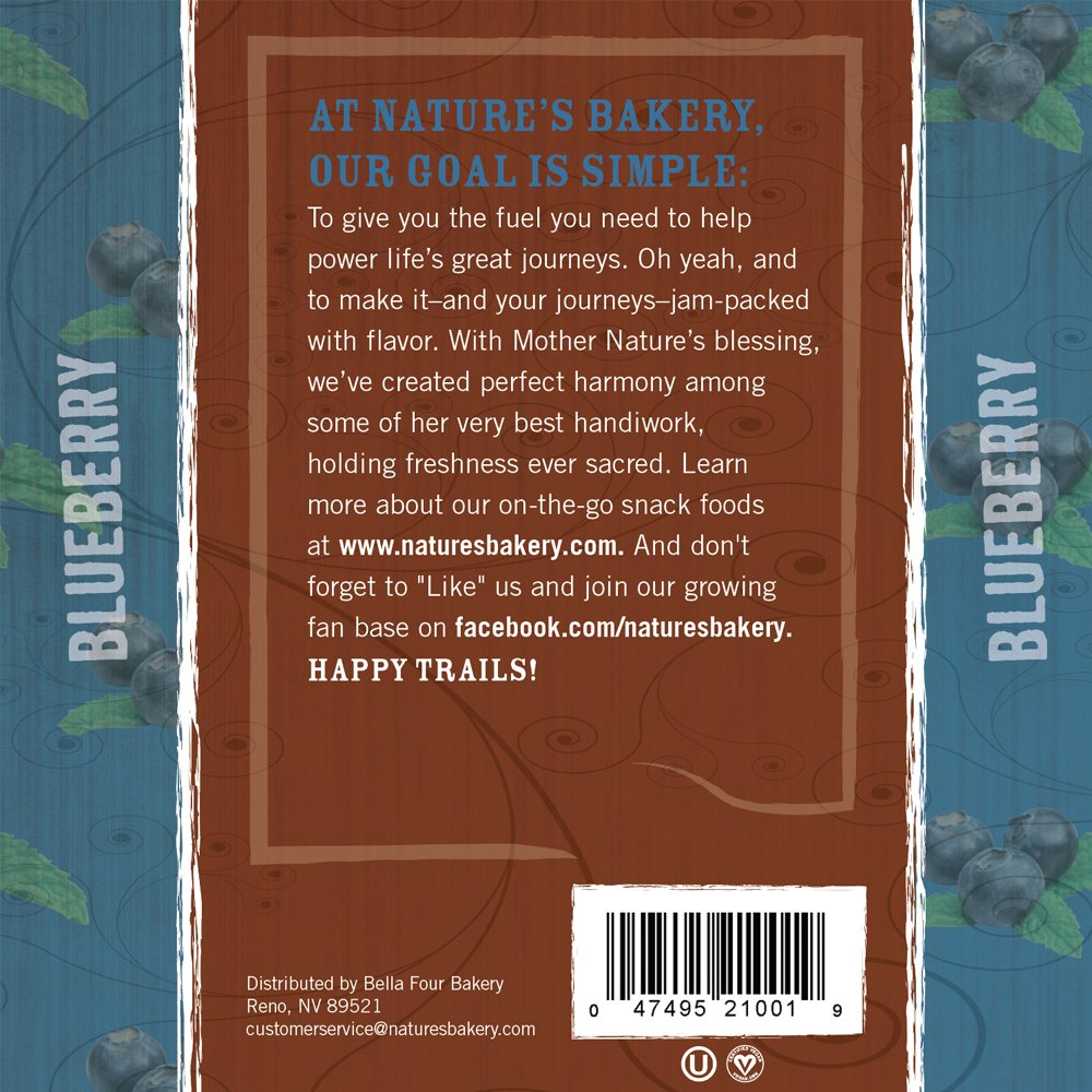 Nature'S Bakery Whole Wheat Fig Bar, Blueberry, 6 Count (Pack Of 12)
