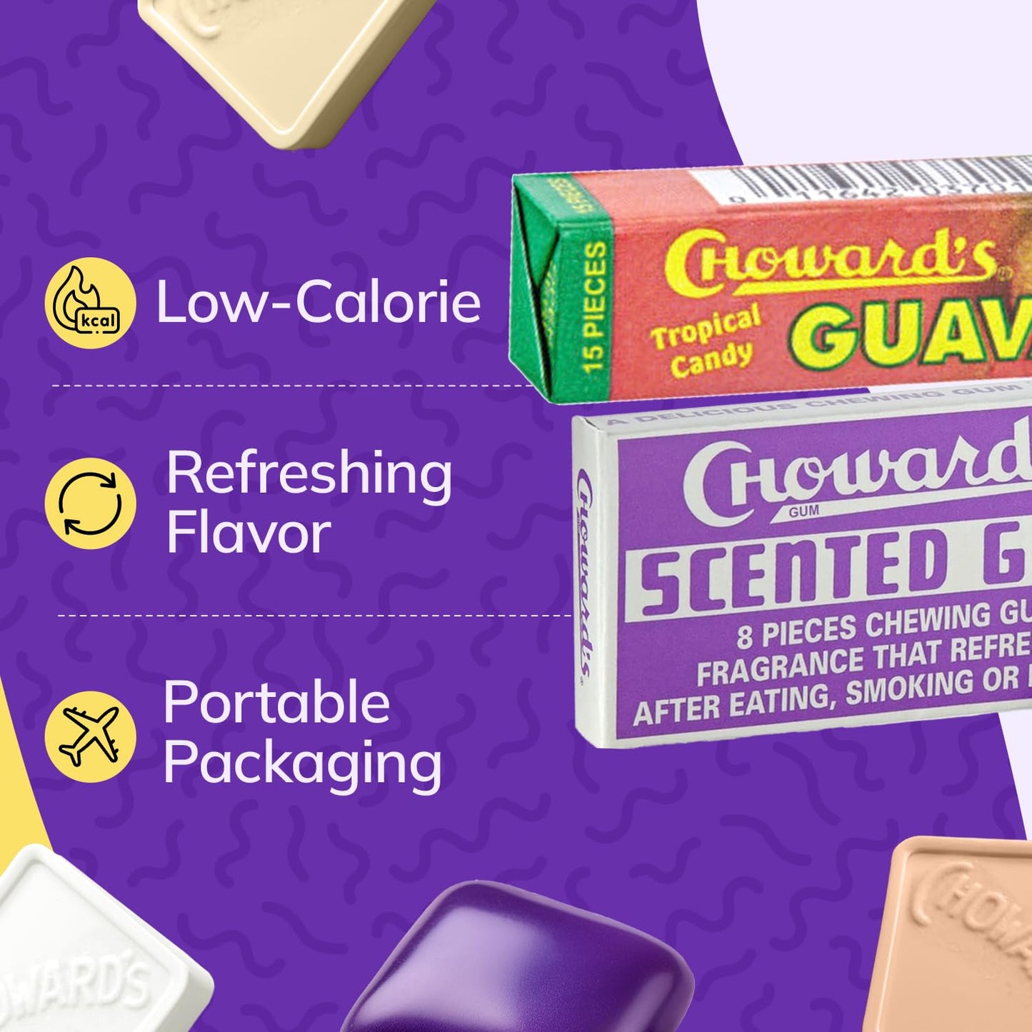 Choward'S Mints Candy And Gum Variety Pack | Violet, Spearmint, Peppermint, Guava, Lemon, And Scented Gum | Bold Aromatic Flavor