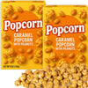Popcorn Popped, Caramel Popcorn with Peanuts 2 Pack (6 oz Each Box) Crunchy Sweet Flavored Snack Gift