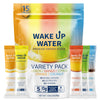 Wake Up Water Energy + Hydration Mix - Variety Pack - 15 Count - Natural Caffeine, Electrolytes, B Vitamins, No Sugar