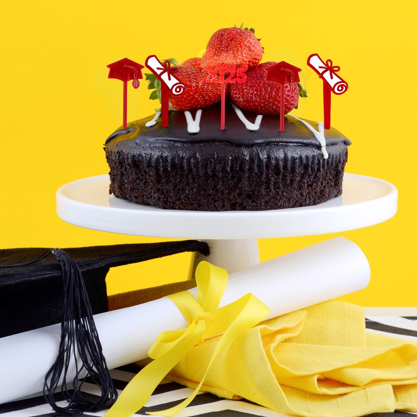 Boao 90 Pieces Class Of 2025 Theme Graduation Cake Topper Plastic Cupcake Picks Graduation Cupcake Decorations For Party Supplie
