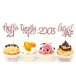 24 Pcs Glitter 21St Birthday Cupcake Toppers For Celebrating Twenty-One Years Old Birthday Party Decorations (Rose Gold)