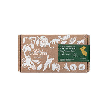 Cacao Adventures Ceremonial Cacao Block | 100% Pure Cacao from Peru, Untempered, Unsweetened, Vegan, 8 oz | Ethically sourced an