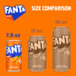 Fanta Orange Soda Can, Pack of 10, 7.5 fl oz Each, Refreshing Carbonated Beverage