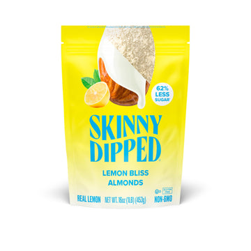 Skinnydipped Lemon Bliss Yogurt Covered Almonds, Healthy Snack, Plant Protein, Gluten Free, 1Lb Bulk Bag (Pack Of 1)