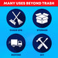 95-96 Gallon Trash Bags 2 Mil (Value-Pack 25 Bags W/Ties) Extra Large Black Trash Bags 90 Gallon, 95 Gallon, 96 Gallon, 100 Gall
