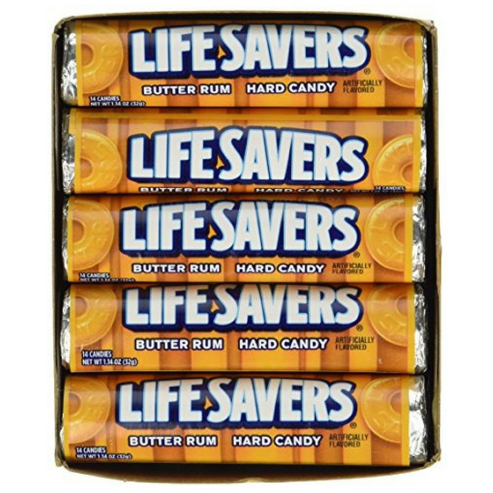Life Savers Butter Rum Candy, 14 Count, Pack of 20, Multi Color, Model AD1569