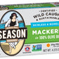 Season Mackerel in Olive Oil - Skinless & Boneless, Wild Caught Fish, Keto Snacks, Canned Mackerel Fillets, Full of Vitamins, Lo