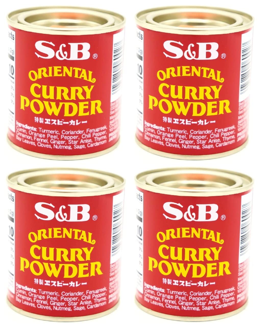 S&B Curry Powder, Oriental, 3 Oz - Set Of 4