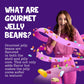 The Jelly Bean Planet, Gourmet Jelly Beans Gift 25 Oz Jar - 36 Huge Natural Fruit Flavors, Seasonal, Birthday, Easter Candy, Pla