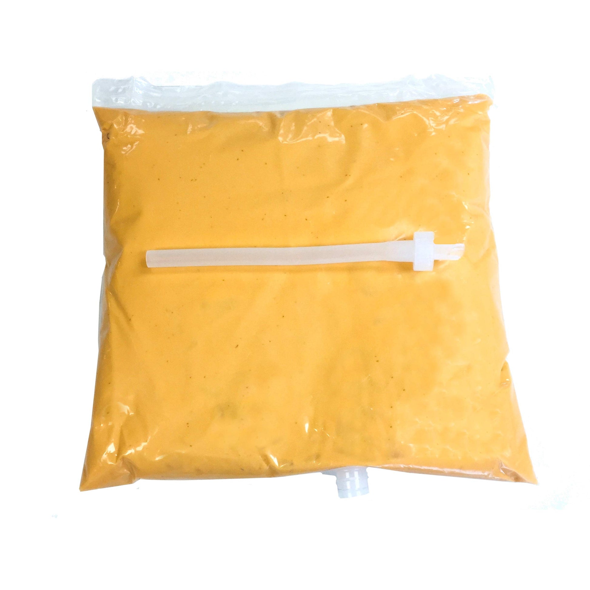 Paragon Muy Fresco Package of One (1) bag Jalapeno Cheese Sauce Bags, Disposable Pouch, Yellow