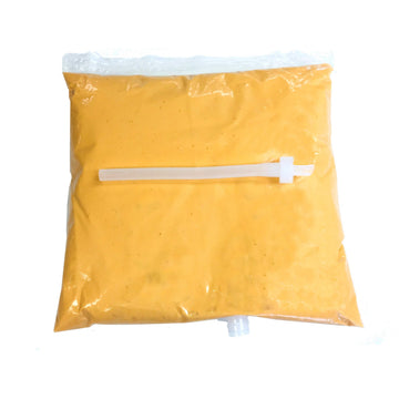 Paragon Muy Fresco Package of One (1) bag Jalapeno Cheese Sauce Bags, Disposable Pouch, Yellow