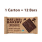 Natures Bakery Double Chocolate Brownie Bars, Whole Grains, Dates, and Cocoa, Plant Based, Dairy-Free, Snack Bar, 1 box with 12
