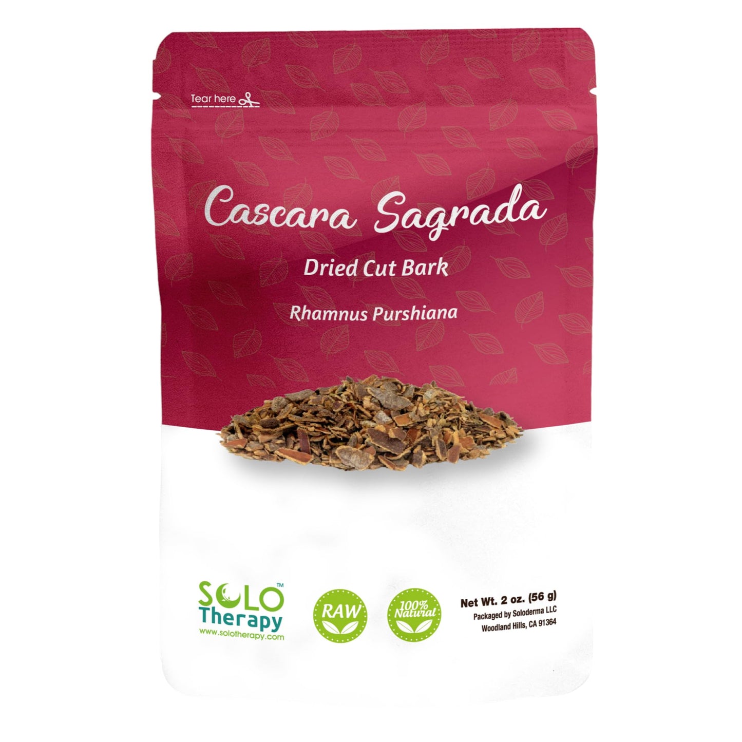 Cascara Sagrada Bark Herbal Tea - Cascara Sagrada Bark Cut - Rhamnus Purshiana Resealable Bag - 56 Grams - Premium Quality (Cascara Sagrada Bark)