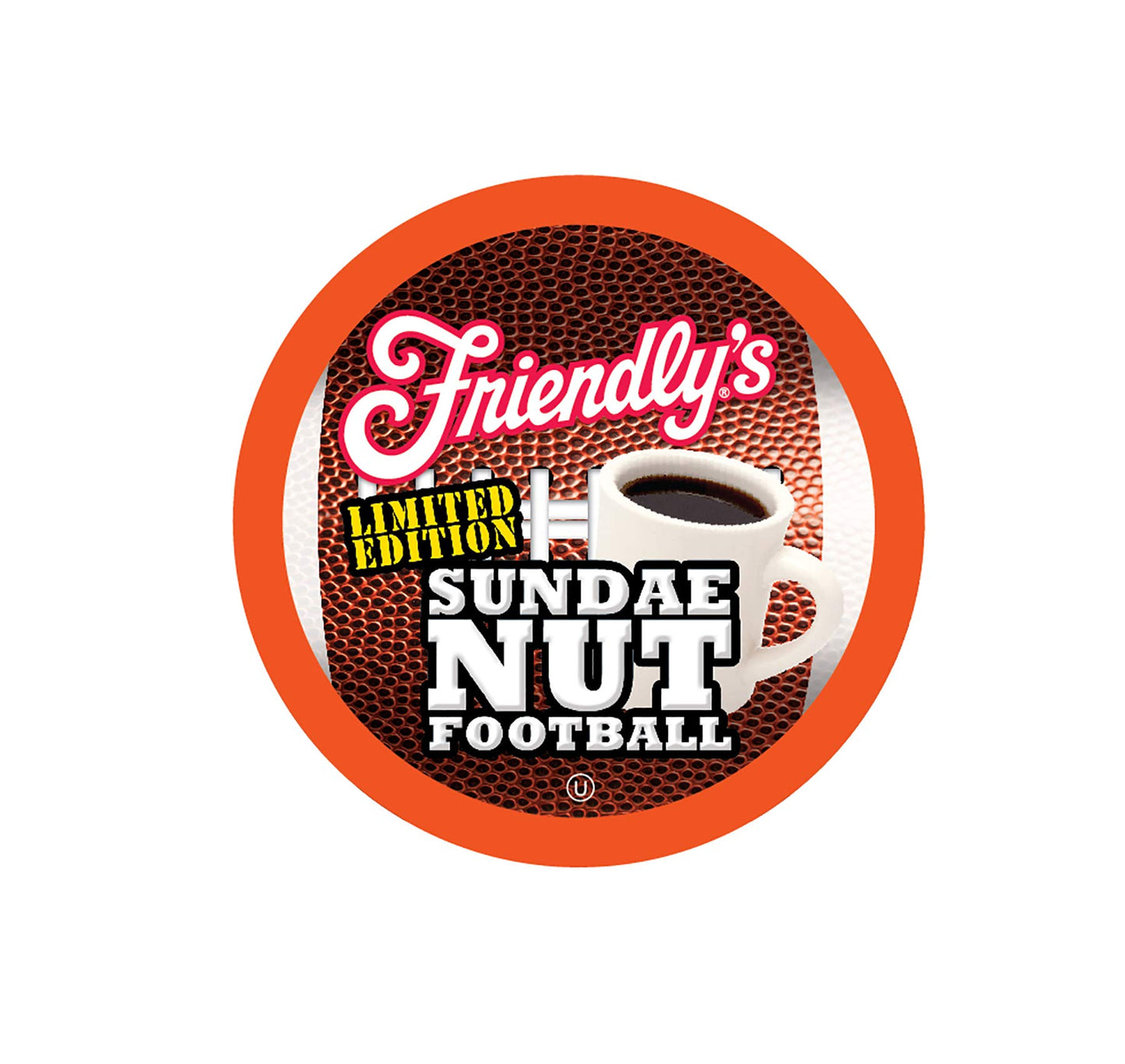 Friendlys Flavored Ice Cream Coffee Pods, Compatible with Keurig, Sundae Nut Football, 40 Count