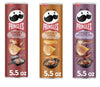 Pringles Potato Chips Trio Variety Set 5.5oz - 3 cans (Smoky Bacon, Smoky Cheddar, Smoky Mesquite BBQ)