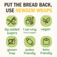 Newgem Mango Chipotle Sandwhich Wraps, Gluten Free, Paleo, Keto Friendly, Low Calorie Sushi Wrap Alternative, Low Carb Tortilla