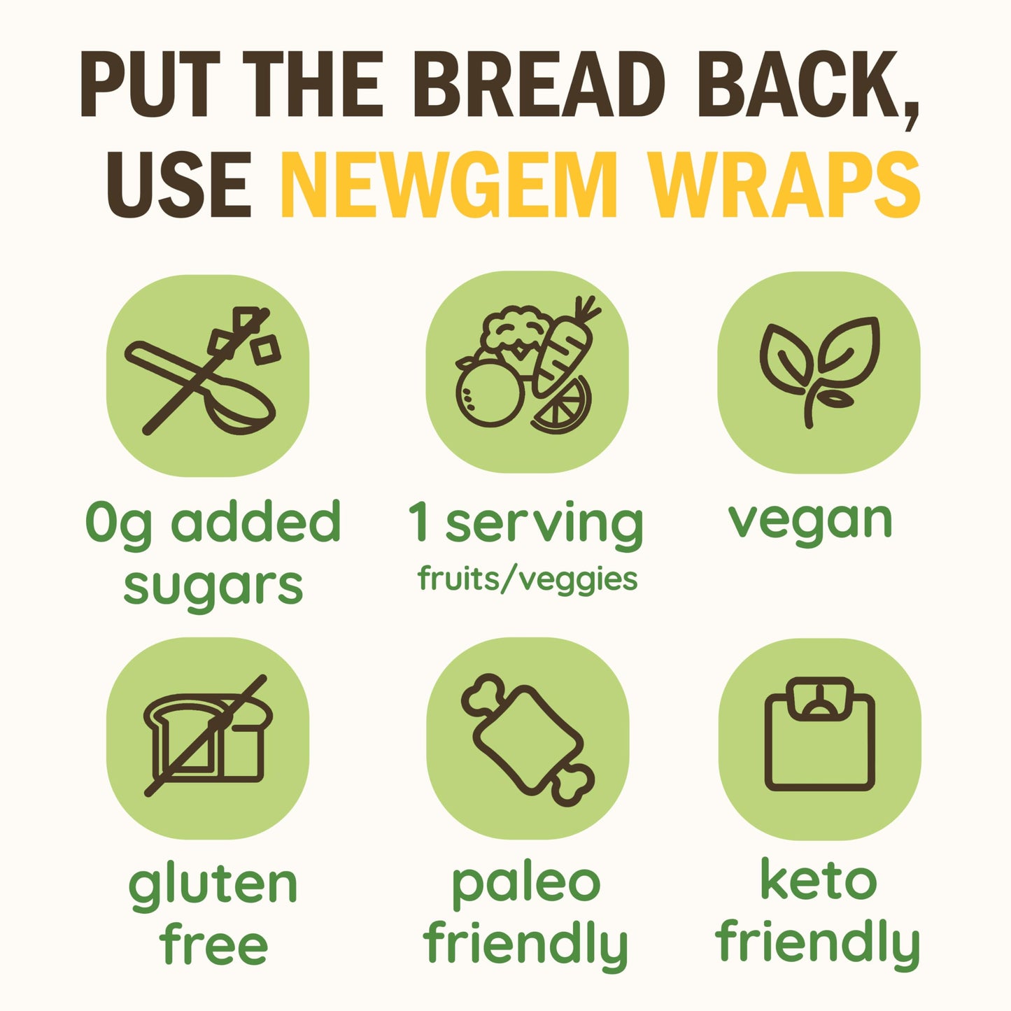Newgem Mango Chipotle Sandwhich Wraps, Gluten Free, Paleo, Keto Friendly, Low Calorie Sushi Wrap Alternative, Low Carb Tortilla
