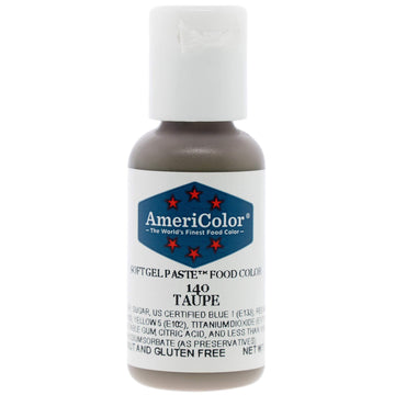 Americolor, Taupe, 0.75 Ounce Bottle, Soft Gel Paste Food Color