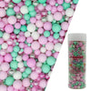 Edible Pink Series & Green Series Sugar Pearls Sprinkles Candy Mix Size Pearls Cake Decorations Cupcake Toppers Decorating Perfe