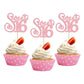 Gyufise Cupcake Toppers 24 Pack Glitter 16th Birthday Decorations Pink Model ZN0475-4-P