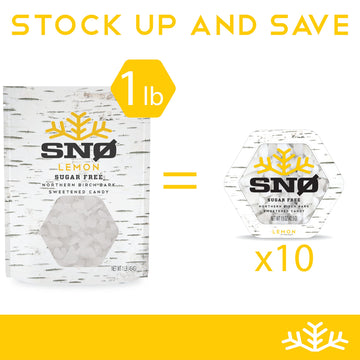 Lemon Xylitol Candy Chips - Sn 1Lb Bag- Sugar-Free Candy With Only 2 Ingredients | Low Carbs, Diabetic-Friendly, Non-Gmo, Vegan,
