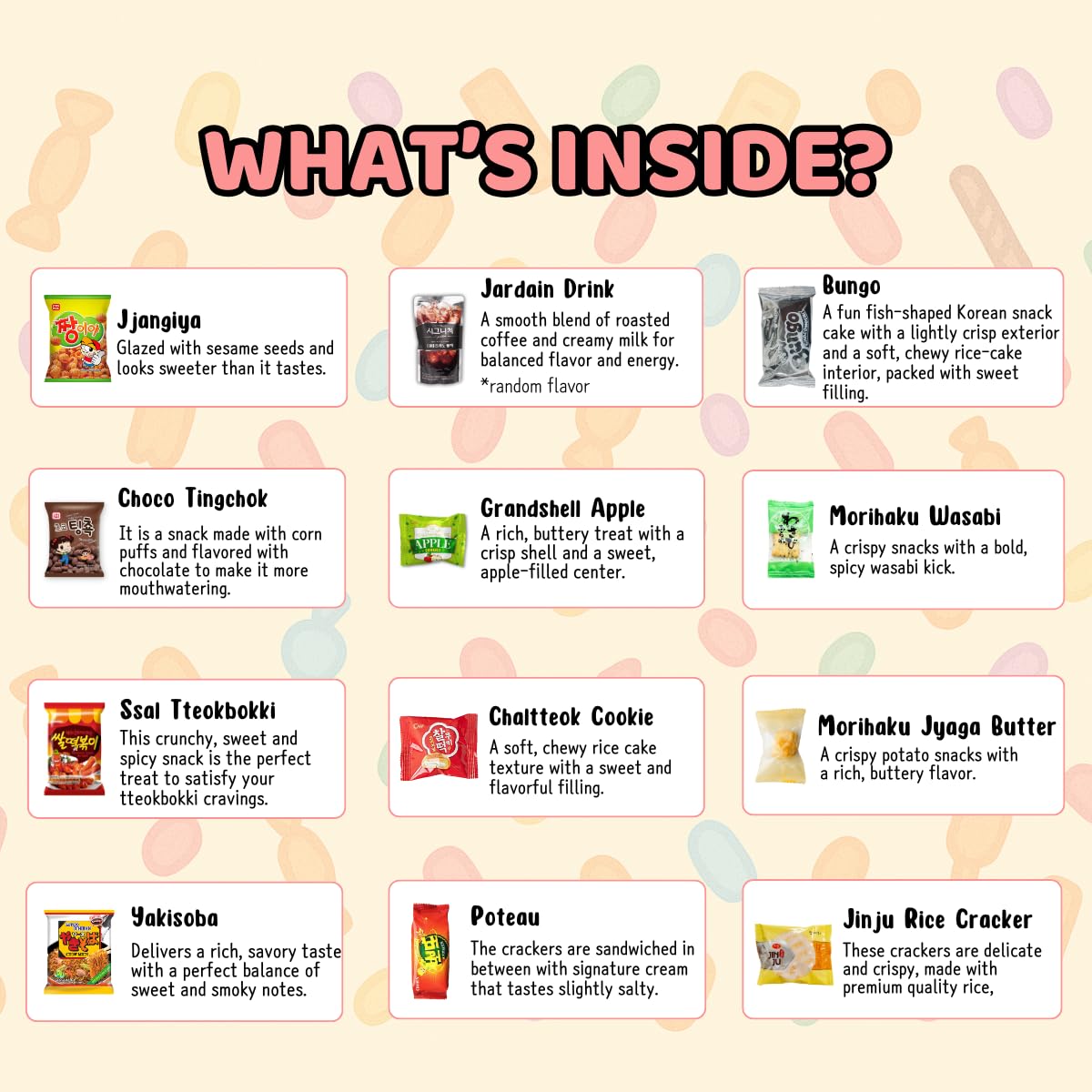 Asiatic Dishes Japanese and Korean Snack Box - 32 Count Variety Pack with Ramen, Drink, Cookies, Chips, Crackers, Coffee Mix - S