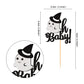 Ercadio 24 Pack Ghost Oh Baby Cupcake Toppers Glitter Halloween Baby Ghost Cupcake Picks Ghost Oh Baby Cupcake Decors For Baby S