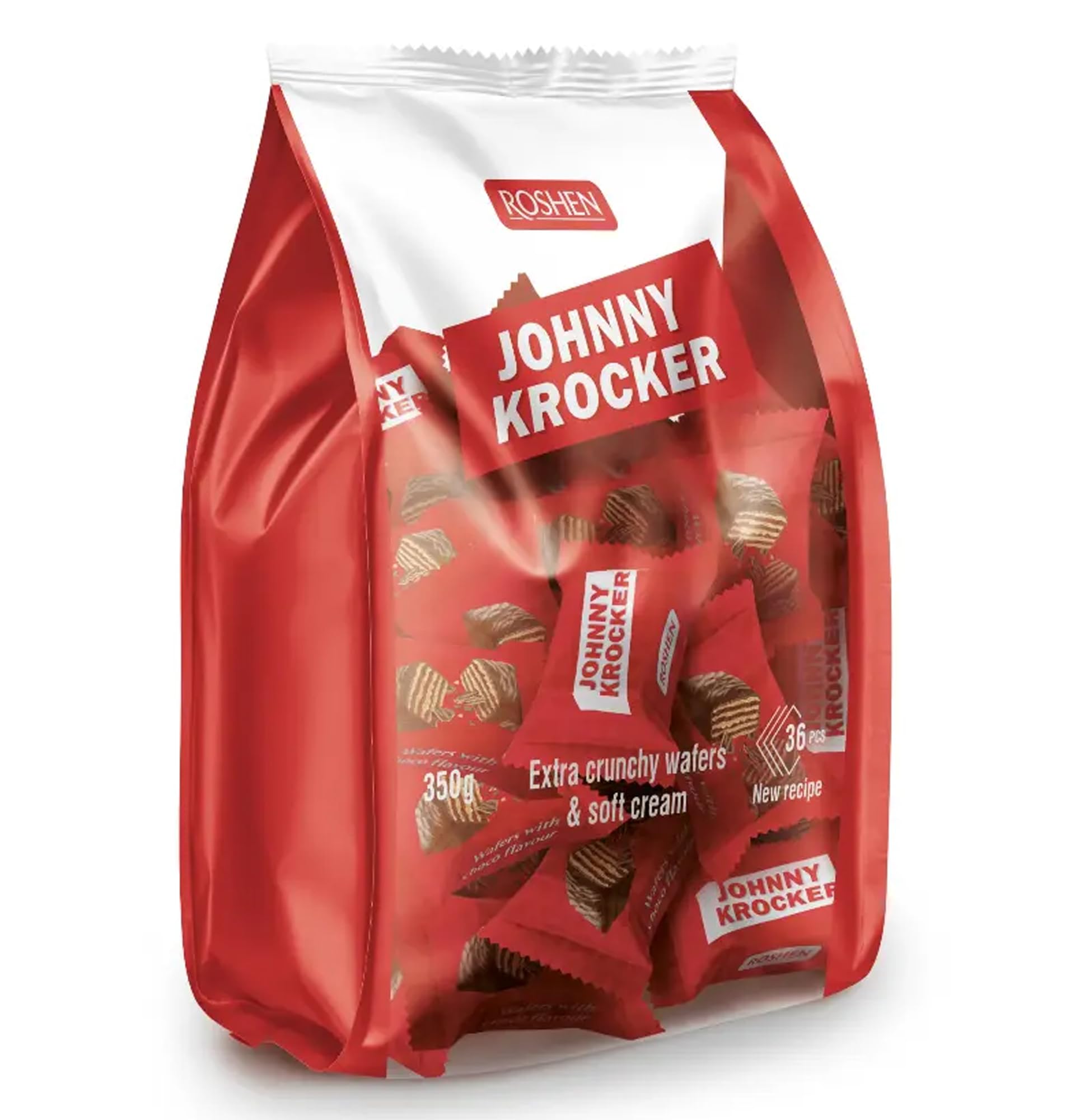 Roshen Chocolate Wafers, 12.35 oz (350g), 36 Individually Wrapped Crispy Wafers with Choco Cream, Classic European Snack