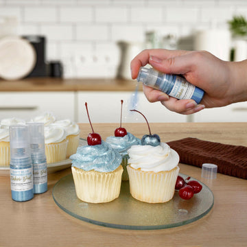 Tinker Dust - Soft Blue (4G, 1X Mini Pump) Edible Glitter For Desserts, Beverages, Cupcakes, Cake Pops And Cookies By Bakell