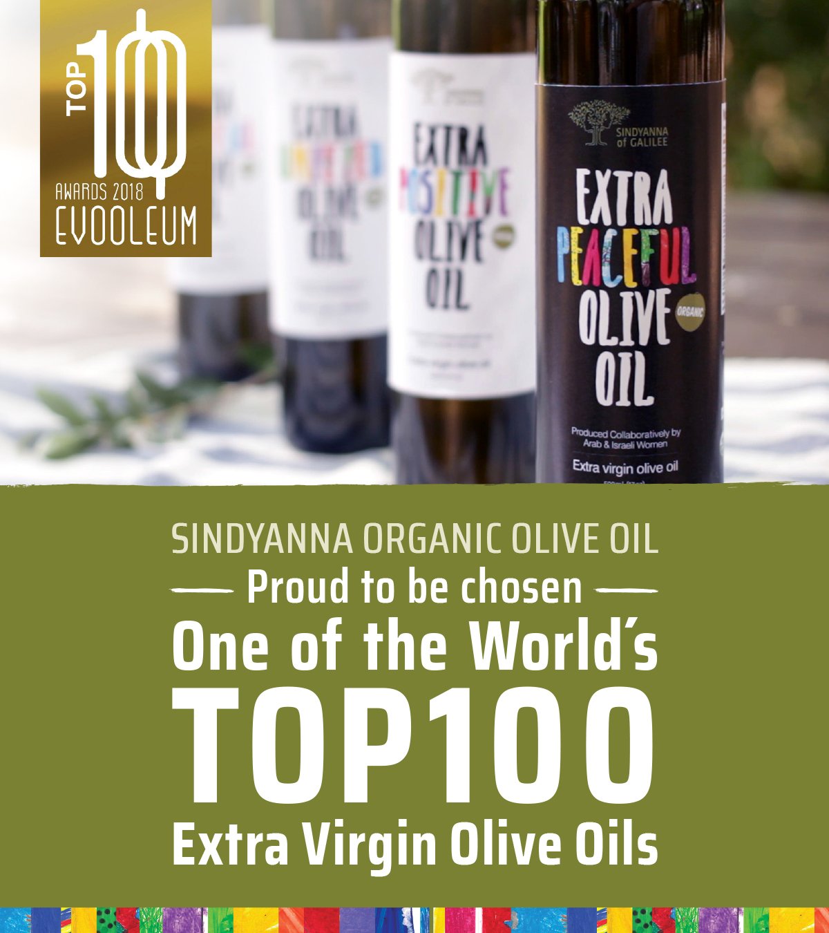 SINDYANNA OF GALILEE Extra Virgin Olive Oil, Natural Honey & Zatar Gift Set, 3 Piece Set